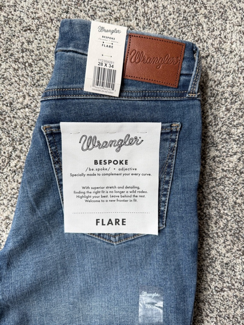 Wrangler Bespoke High-Rise Flare Women's Jeans in Medium Blue - Picture 2 of 7
